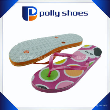 PVC fuera Sole Flap Flop de pie de EVA para las señoras